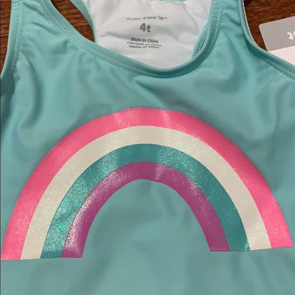 NEW Carterβs rainbow swimsuit - Picture 2 of 3